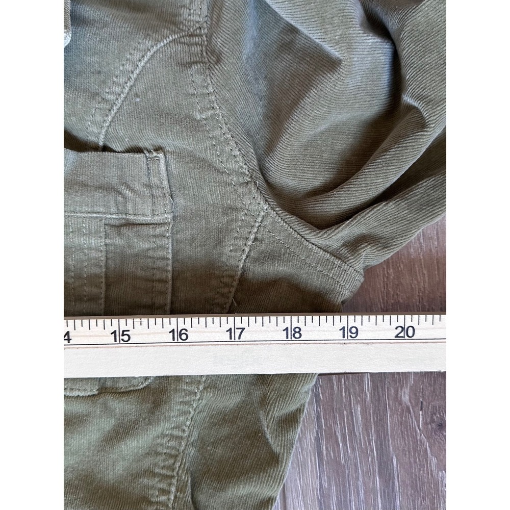 Vintage Nori Olive Green Corduroy Layered Hoodie Jacket Blazer Utility Y2K Small - Picture 3 of 7